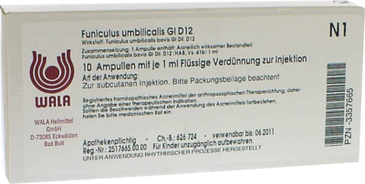 FUNICULUS UMBILICALIS GL D 12 Ampullen
