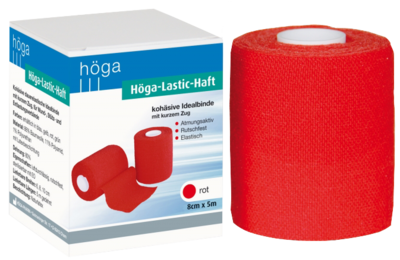 HÖGA-LASTIC-haft Binde 8 cmx5 m rot