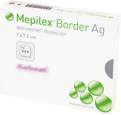 MEPILEX Border Ag Schaumverb.7x7,5 cm steril