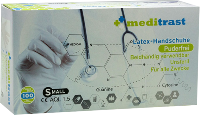 MEDITRAST Latex Unt.Handsch.unsteril puderfrei XL